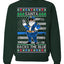 Santa Backs The Blue Pro Police Santa Claus Ugly Christmas Sweater Unisex Crewneck Sweatshirt
