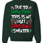 Due To Inflation This Is My Ugly Christmas Sweater Ugly Christmas Sweater Unisex Crewneck Sweatshirt