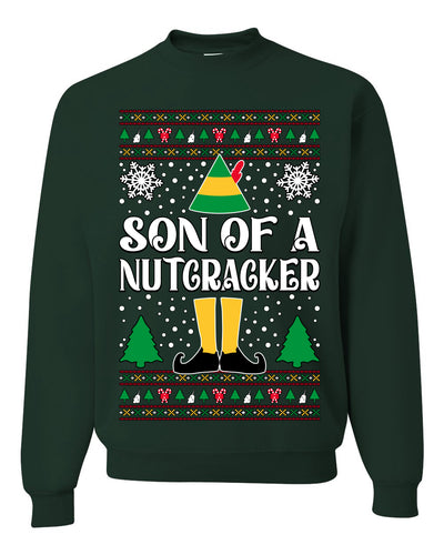 Son Of A Nutcracker Christmas Movie Quote  Ugly Christmas Sweater Unisex Crewneck Sweatshirt