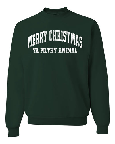 Vintage Movie Quote Merry Christmas Filthy Animal Christmas Unisex Crewneck Sweatshirt