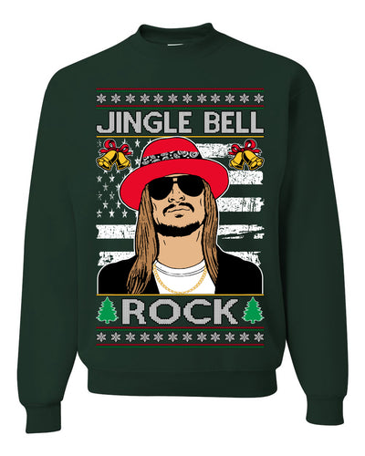 Jingle Bell Rock Kid Rapper Country Music Ugly Christmas Sweater Unisex Crewneck Sweatshirt