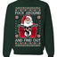 F Around And Find Out Santa Ugly Christmas Sweater Unisex Crewneck Sweatshirt