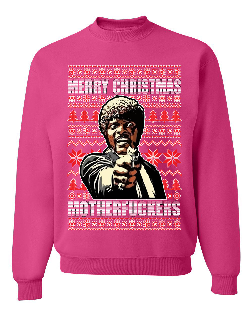 Merry Christmas Motherfuckers  Merry Ugly Christmas Sweater Unisex Crewneck Graphic Sweatshirt