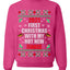 First Christmas With My Hot New Fiance  Merry Ugly Christmas Sweater Unisex Crewneck Graphic Sweatshirt