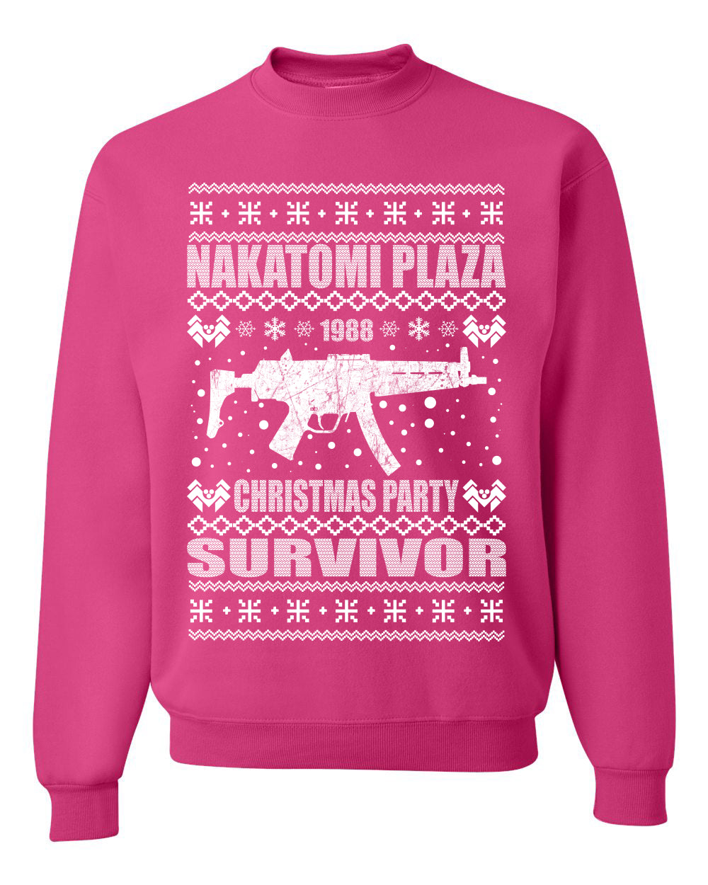 Nakatomi Plaza Christmas Party Survivor 1988 Merry Ugly Christmas Sweater Unisex Crewneck Graphic Sweatshirt