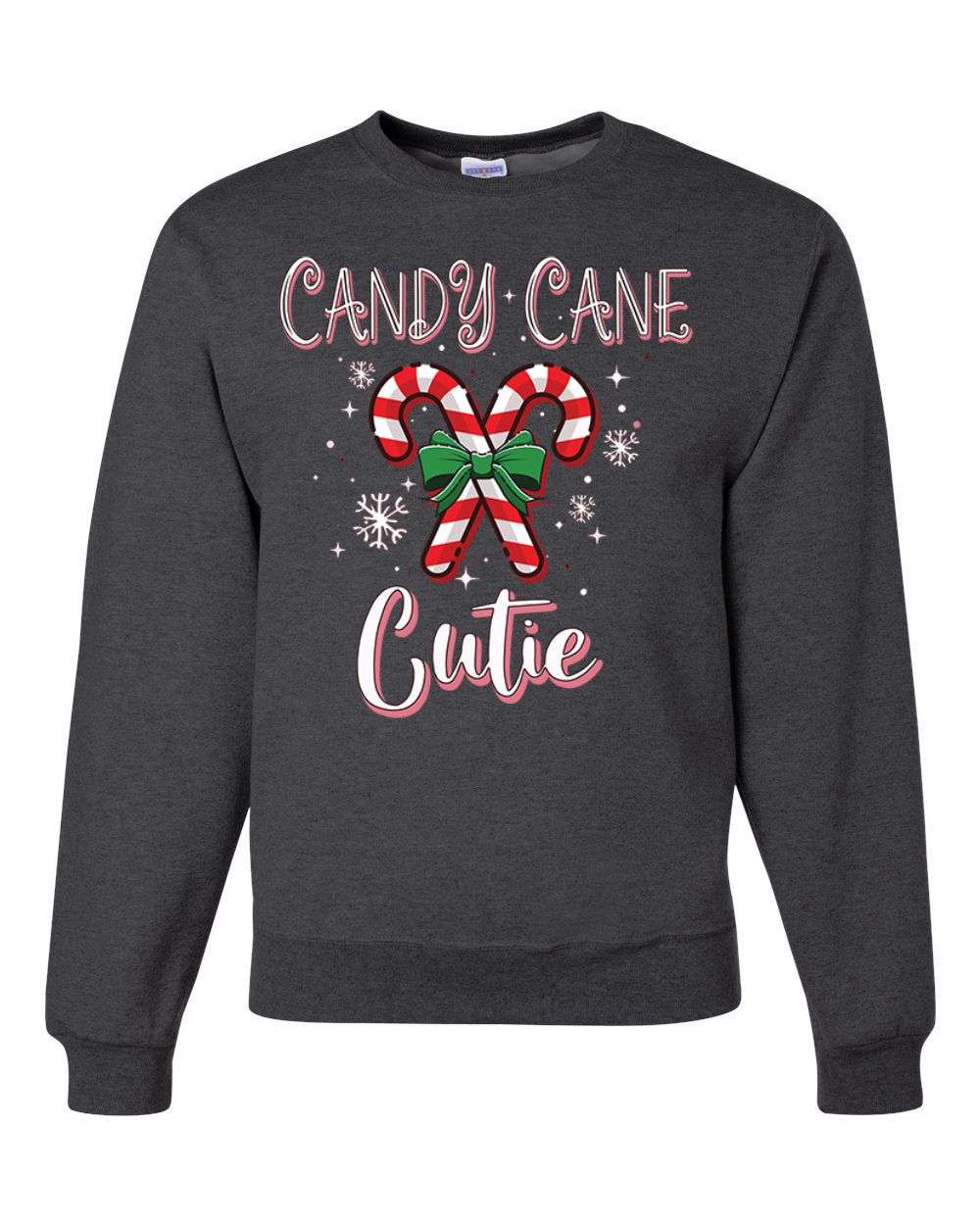 Candy Cane Cutie  Merry Christmas Unisex Crewneck Graphic Sweatshirt