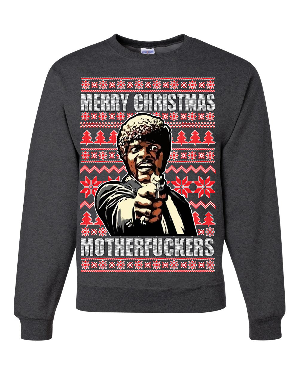 Merry Christmas Motherfuckers  Merry Ugly Christmas Sweater Unisex Crewneck Graphic Sweatshirt