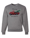 Merry Merry Christmas Red Pick up Truck Merry Christmas Unisex Crewneck Graphic Sweatshirt