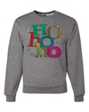 Colorful Ho Ho Ho Merry Christmas Unisex Crewneck Graphic Sweatshirt