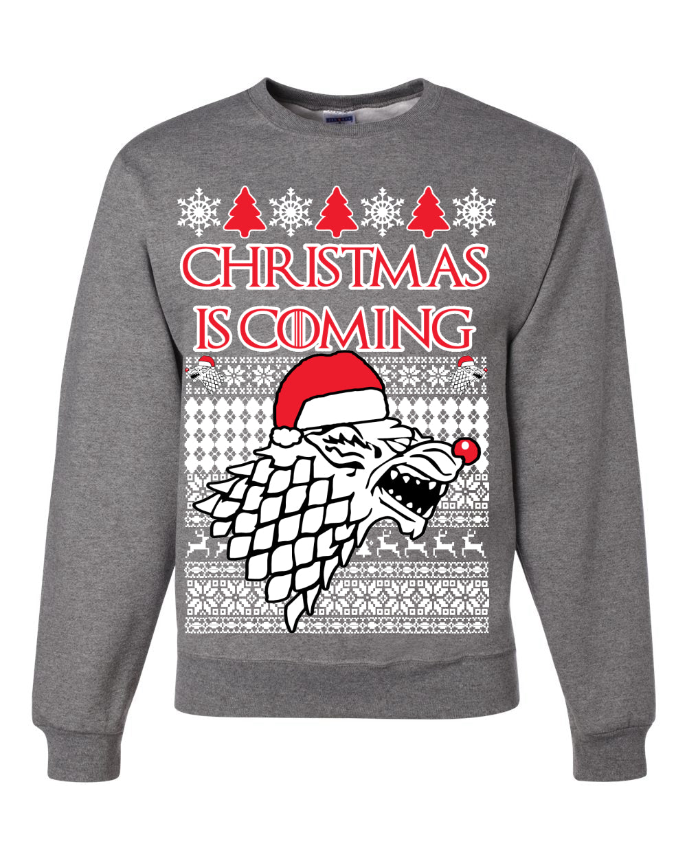 Christmas is Coming GoT Stark Merry Ugly Christmas Sweater Unisex Crewneck Graphic Sweatshirt