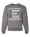 Nice Naughty an Attempt was Made Xmas Merry Christmas Unisex Crewneck Graphic Sweatshirt