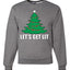 Lets Get Lit Xmas Tree Merry Christmas Unisex Crewneck Graphic Sweatshirt