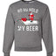 Ho Ho Hold my Beer Skateboarding Santa Merry Christmas Unisex Crewneck Graphic Sweatshirt