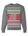 FJB Candy Cane  Ugly Christmas Sweater Unisex Crewneck Graphic Sweatshirt