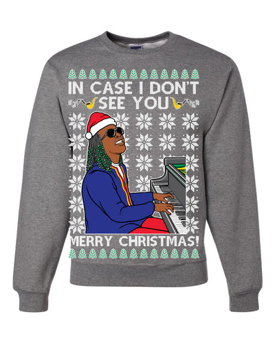 Wonder If I Don't See You Merry Christmas Ugly Christmas Sweater Unisex Crewneck Graphic Sweatshirt