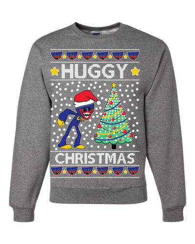 Huggy Playtime Wuggy Christmas Ugly Christmas Sweater Unisex Crewneck Graphic Sweatshirt