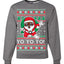 Yo Yo Yo Black Santa Ugly Christmas Sweater Unisex Crewneck Sweatshirt