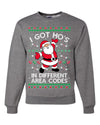 I Got Ho's in Different Area Codes Funny Santa Xmas Merry Ugly Christmas Sweater Unisex Crewneck Graphic Sweatshirt