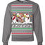 Santa Friends TV Parody Funny Characters Ugly Christmas Sweater Unisex Crewneck Graphic Sweatshirt