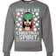 Smells Like Christmas Spirit Merry Ugly Christmas Sweater Unisex Crewneck Graphic Sweatshirt