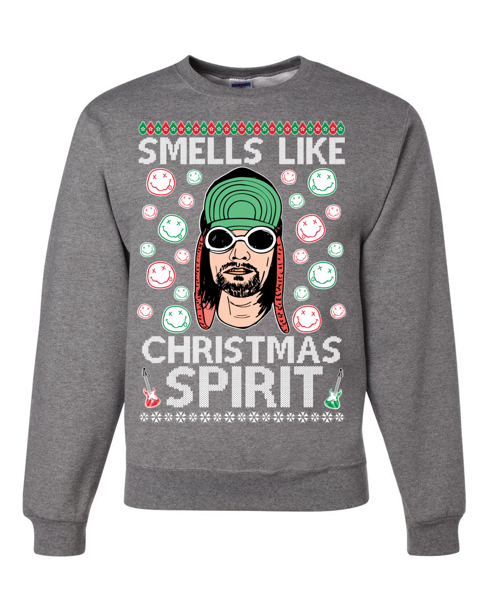 Smells Like Christmas Spirit Merry Ugly Christmas Sweater Unisex Crewneck Graphic Sweatshirt