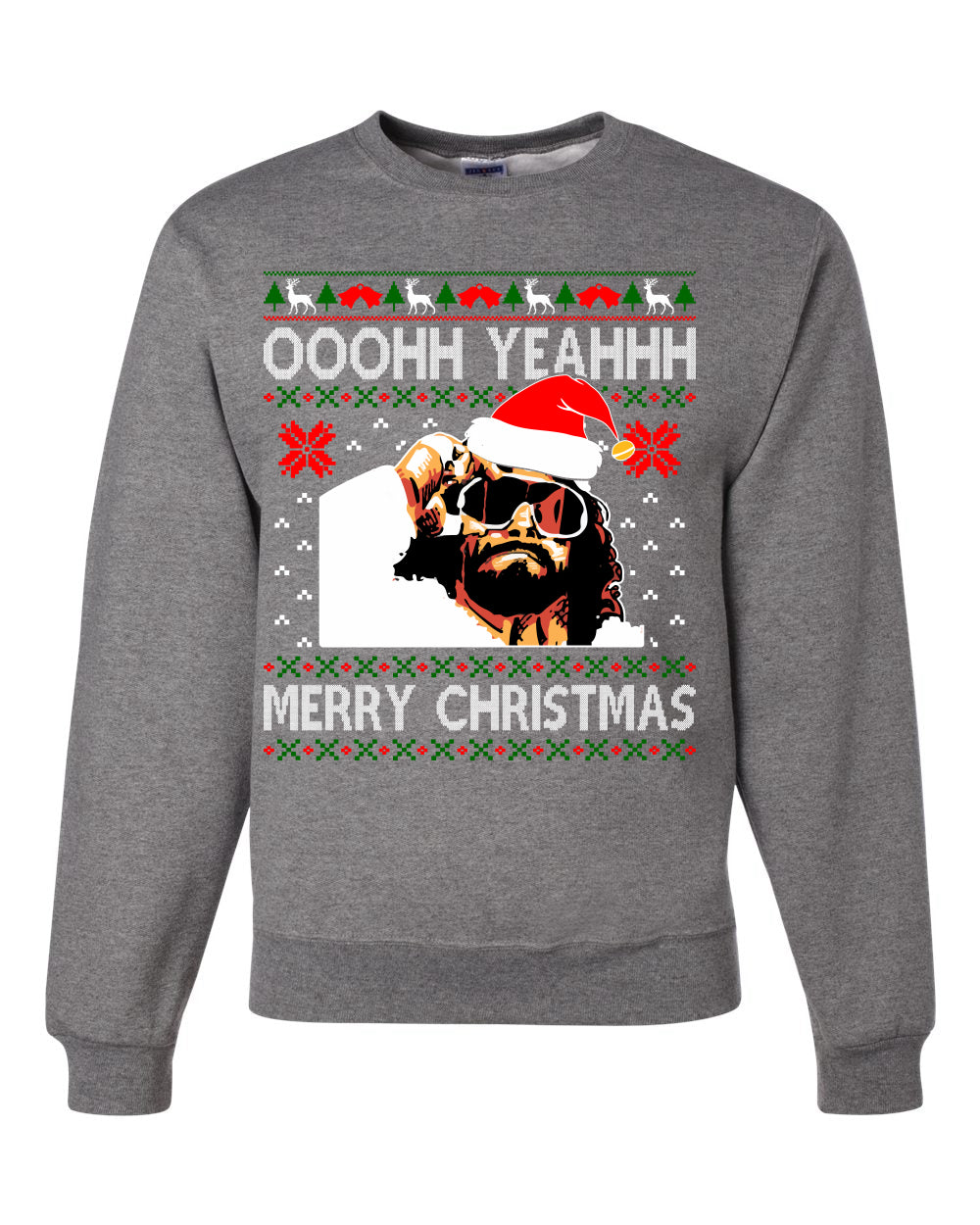 Ooohh Yeahhh Merry Christmas Ugly Christmas Sweater Unisex Crewneck Sweatshirt