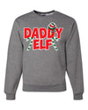 Daddy Elf Red Candy Cane Logo Merry Christmas Unisex Crewneck Graphic Sweatshirt