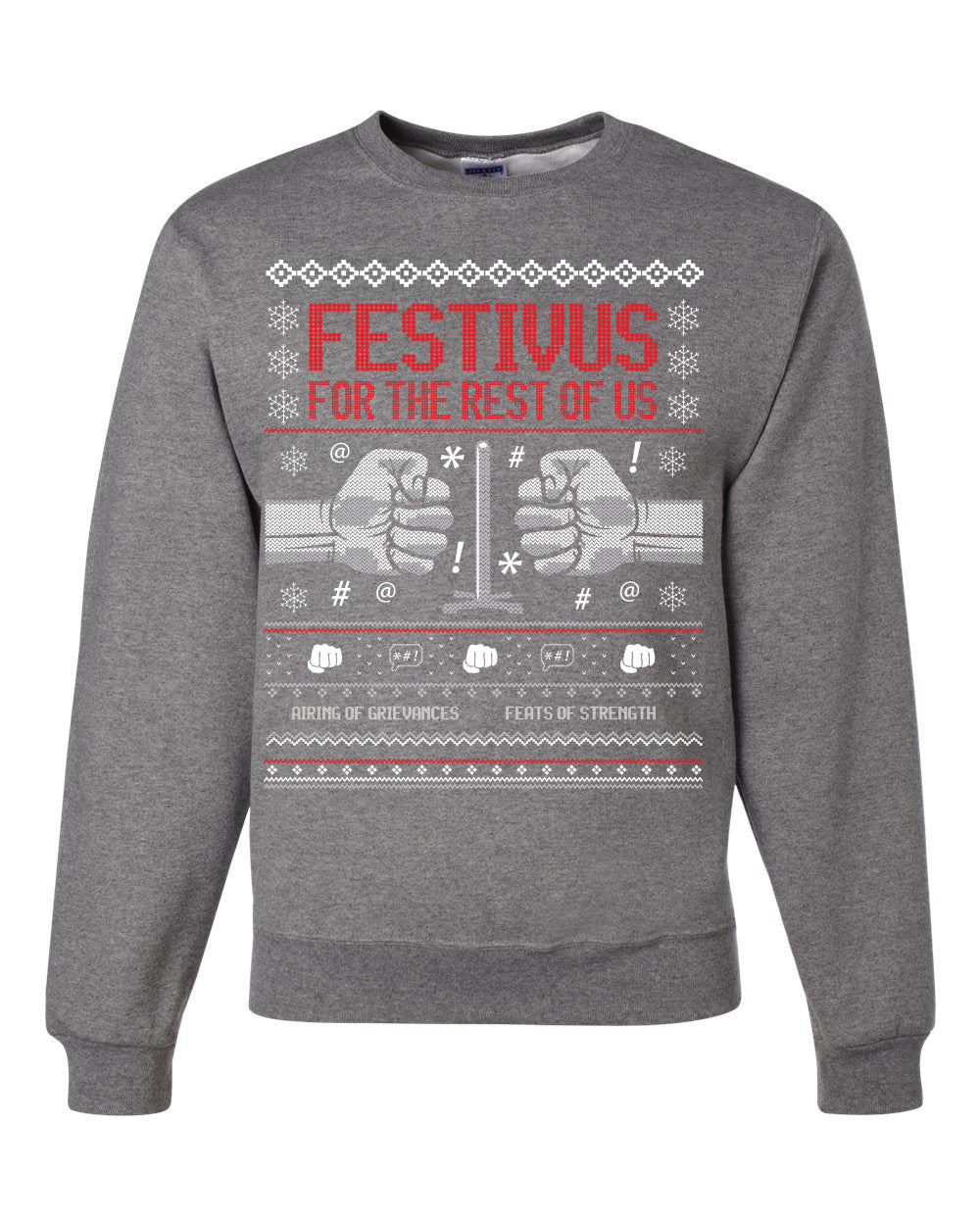 Festivus for The Rest of Us Merry Ugly Christmas Sweater Unisex Crewneck Graphic Sweatshirt