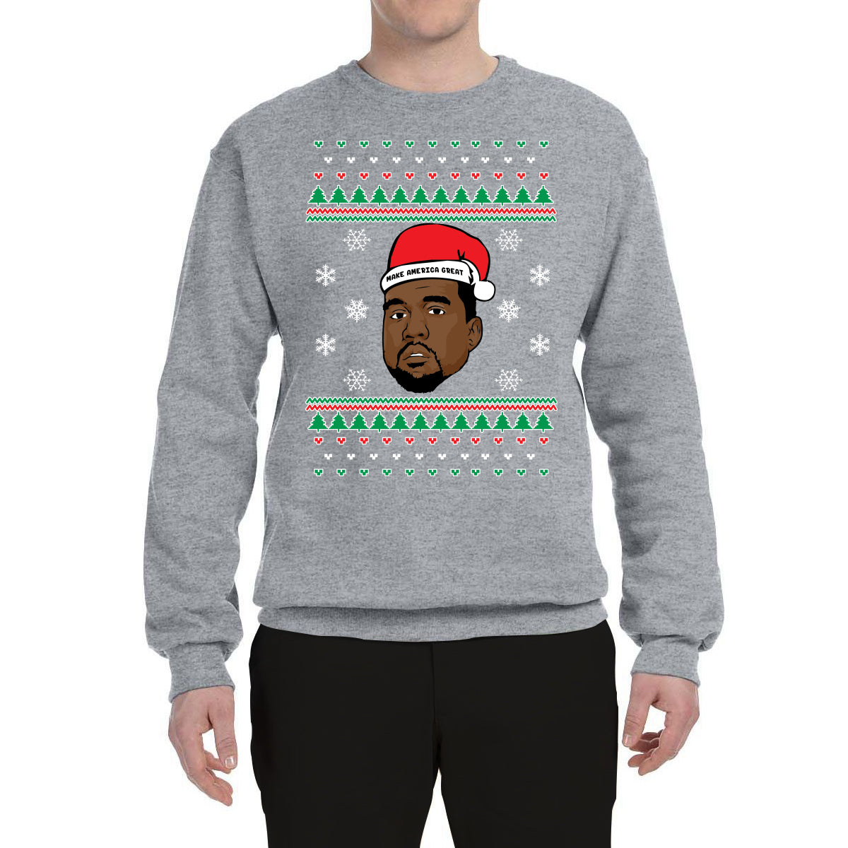 Make America Great  Ugly Christmas Sweater Unisex Crewneck Graphic Sweatshirt