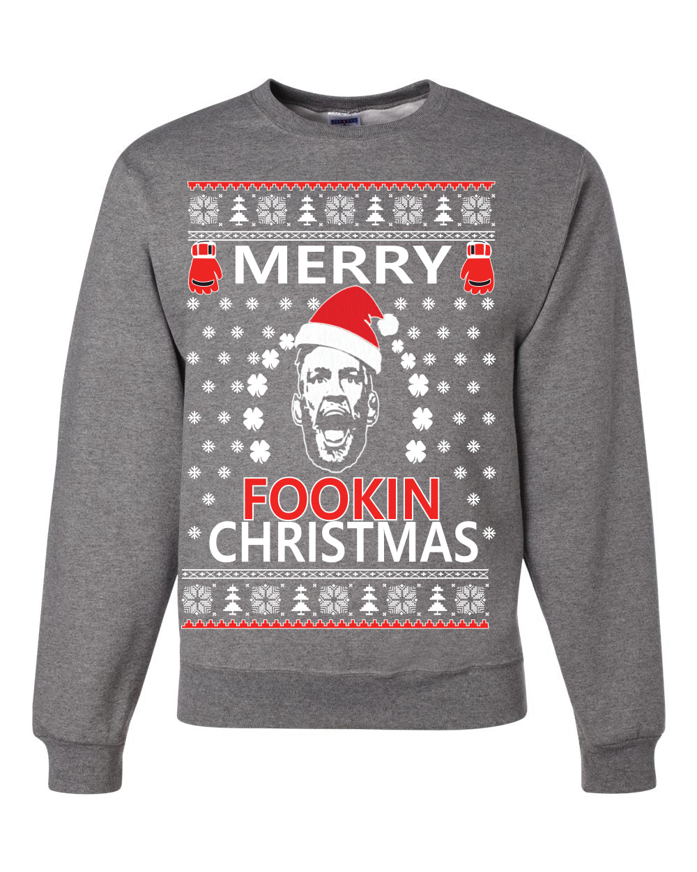 Merry Fookin Christmas Ugly Christmas Sweater Unisex Crewneck Sweatshirt