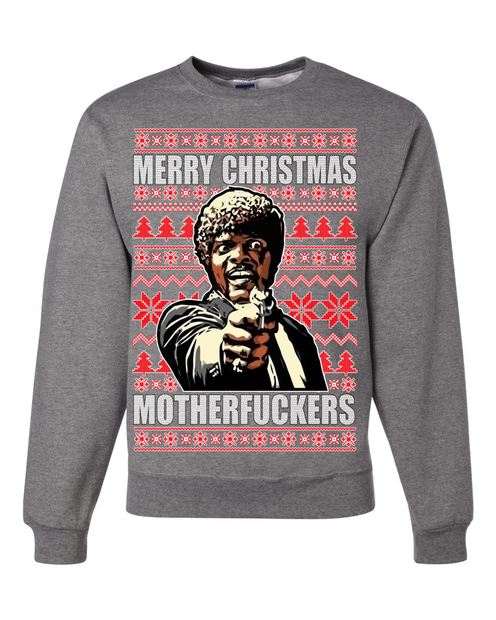 Merry Christmas Motherfuckers  Merry Ugly Christmas Sweater Unisex Crewneck Graphic Sweatshirt