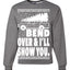 Fanily Vacation Bend Over & I'll Show You Ugly Christmas Sweater Unisex Crewneck Graphic Sweatshirt
