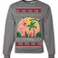 Fa La La La Mingo Pink Flamingo Santa Hat Lighting Trees Ugly Christmas Sweater Unisex Crewneck Graphic Sweatshirt