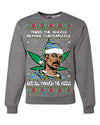 Snoop 'Twas The Nizzle Pot Leaf Weed Funny Ugly Christmas Sweater Unisex Crewneck Graphic Sweatshirt