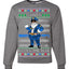 Santa Backs The Blue Pro Police Santa Claus Ugly Christmas Sweater Unisex Crewneck Sweatshirt