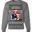 Here To F Stuff Up Step Brothers Holiday Pose Ugly Christmas Sweater Unisex Crewneck Sweatshirt