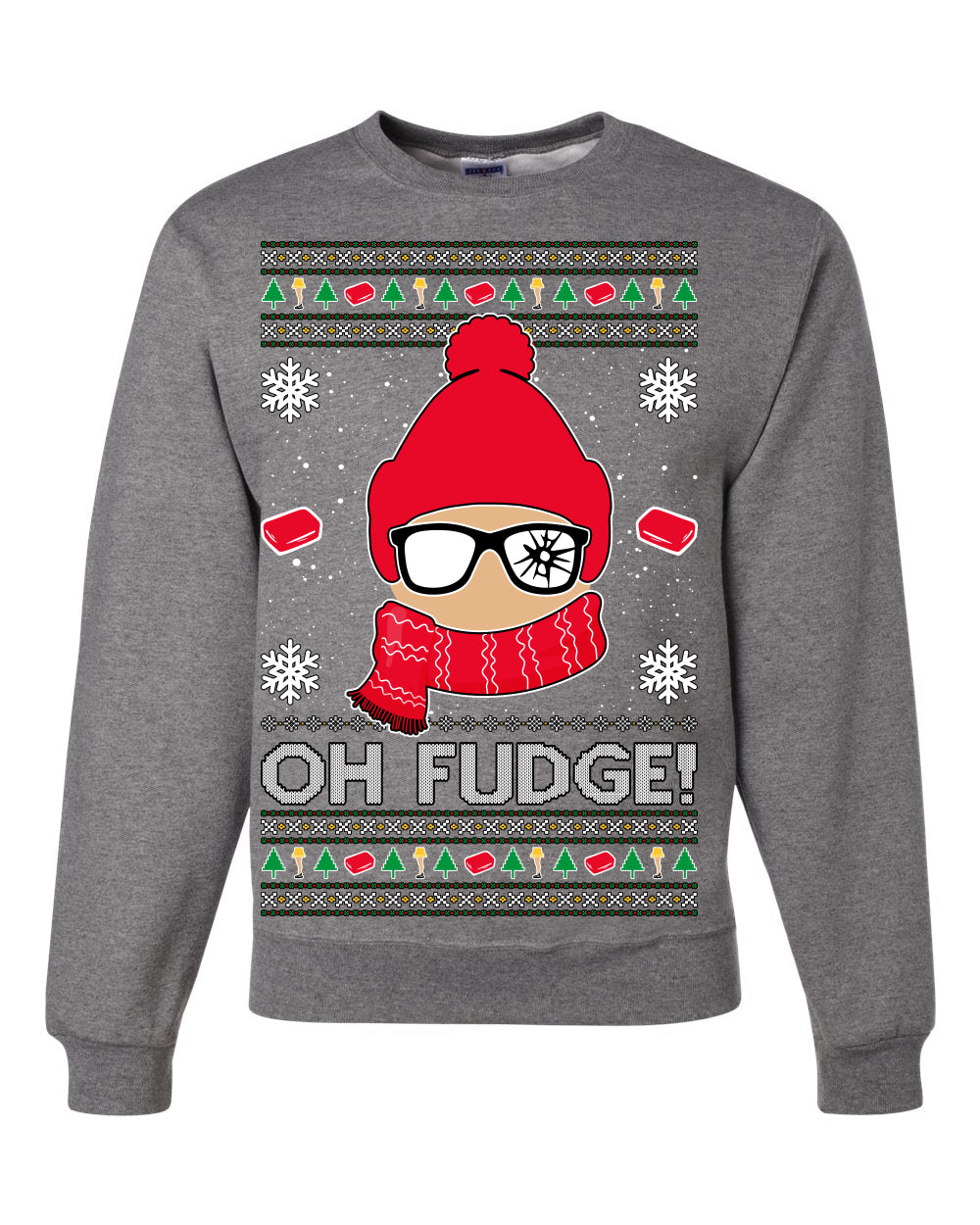 Oh Fudge Funny Story Ugly Christmas Sweater Unisex Crewneck Sweatshirt