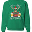 Lets Get Blitzened Deer With Beer Merry Christmas Unisex Crewneck Graphic Sweatshirt