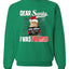 Dear Santa I was Framed Bad Cat Merry Christmas Unisex Crewneck Graphic Sweatshirt