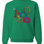 Colorful Ho Ho Ho Merry Christmas Unisex Crewneck Graphic Sweatshirt