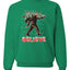 Believe Sanata Sasquatch Bigfoot Merry Christmas Merry Christmas Unisex Crewneck Graphic Sweatshirt