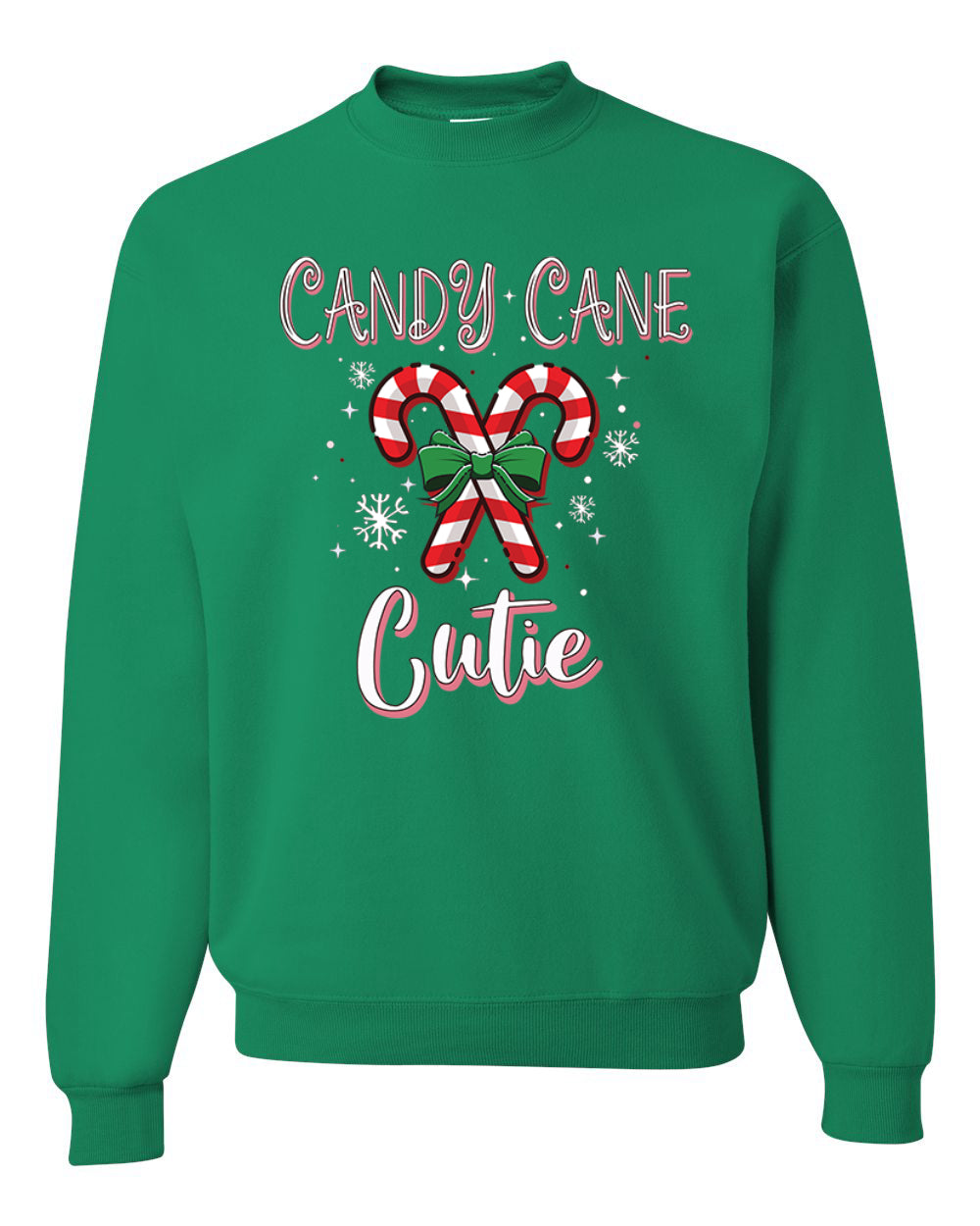 Candy Cane Cutie  Merry Christmas Unisex Crewneck Graphic Sweatshirt