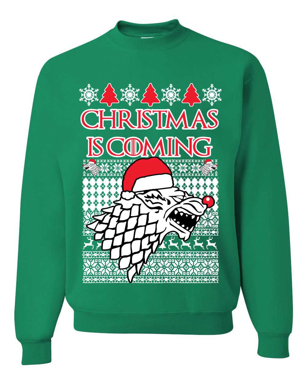 Christmas is Coming GoT Stark Merry Ugly Christmas Sweater Unisex Crewneck Graphic Sweatshirt