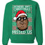 Funny Biggie Wonder Why Christmas Missed Us Ugly Christmas Sweater Unisex Crewneck Graphic Sweatshirt