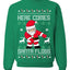 Here Comes Santa Floss Funny Dance Moves Merry Ugly Christmas Sweater Unisex Crewneck Graphic Sweatshirt