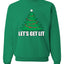 Lets Get Lit Xmas Tree Merry Christmas Unisex Crewneck Graphic Sweatshirt