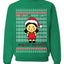 Red Light Green Light Ugly Christmas Sweater Unisex Crewneck Graphic Sweatshirt