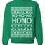 Ho-Ho-Ho Homo LGBTQ Pride  Ugly Christmas Sweater Unisex Crewneck Graphic Sweatshirt