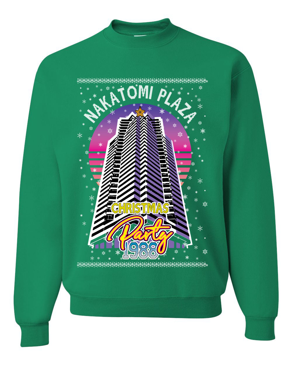 Retro Nakatomi Plaza 1988 Holiday Party Ugly Christmas Sweater Unisex Crewneck Sweatshirt