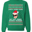 Santa Works Hard But Kris Jenner Works Harder  Ugly Christmas Sweater Unisex Crewneck Sweatshirt